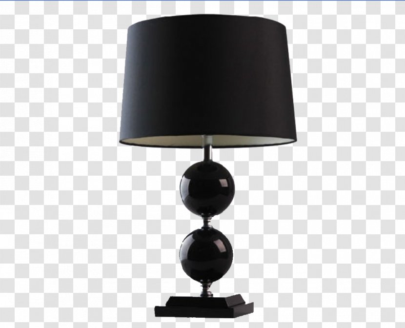 Table Lighting Light Fixture Battery - Pure Black Simple Style Lamp Transparent PNG