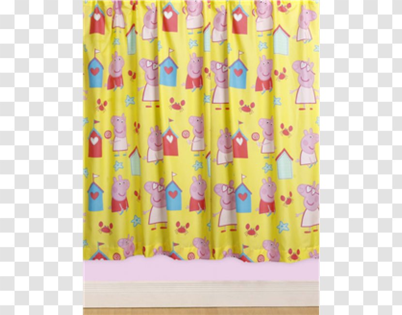 Daddy Pig Bedroom Curtain Transparent PNG