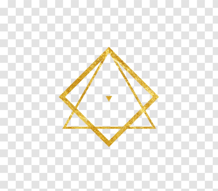 Triangle Area Symmetry Pattern - Symbol - GOLD LINE Transparent PNG