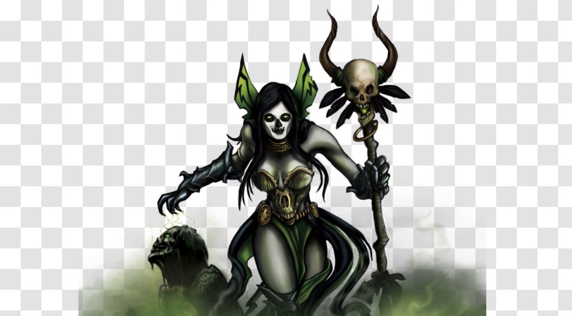 Demon Necromancy Art Female Woman - Character - Necromancer Dungeons And Dragons Transparent PNG