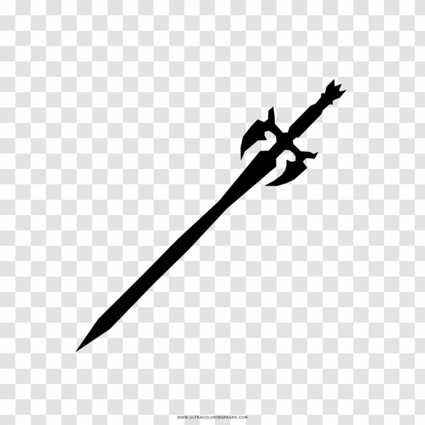 Sword Drawing Coloring Book Black And White - Ausmalbild - Biopharmaceutical Color Pages Transparent PNG