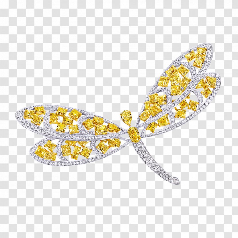 Graff Diamonds Brooch Jewellery Carat - Moths And Butterflies - Dragonfly Earrings Transparent PNG