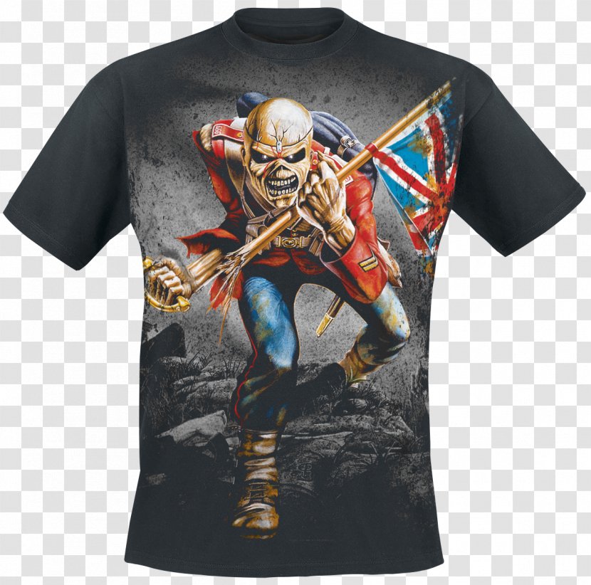 T-shirt Iron Maiden Hoodie The Trooper (Live Long Beach Arena) - Clothing Transparent PNG