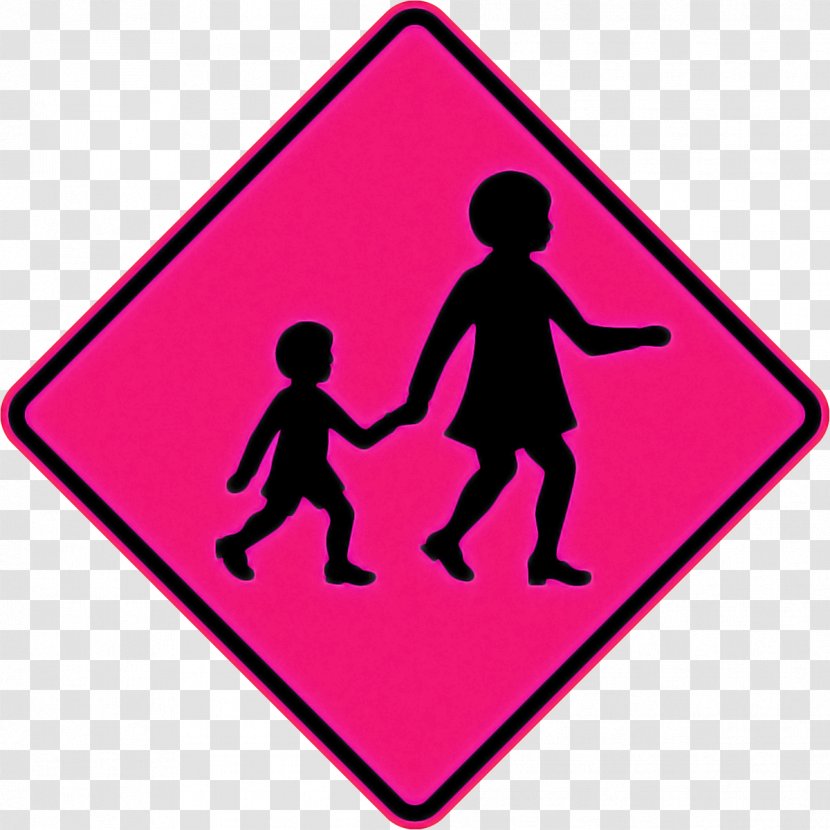 Road Cartoon - Pedestrian Crossing - Magenta Gesture Transparent PNG