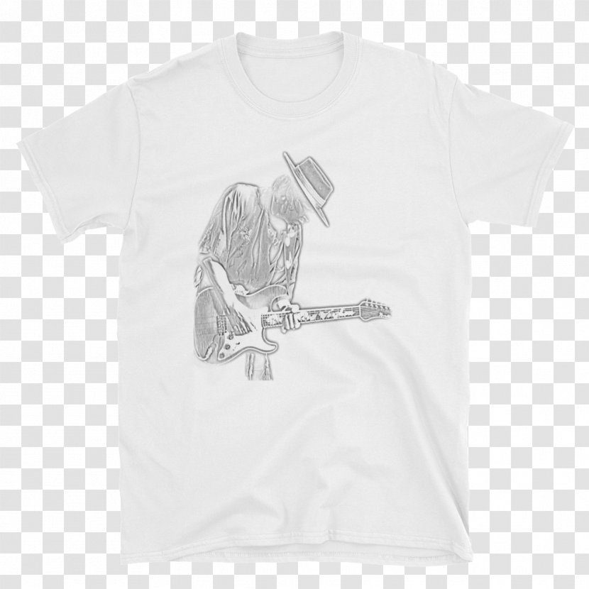 T-shirt Drawing Fender Stratocaster Guitarist Blues - Black Transparent PNG