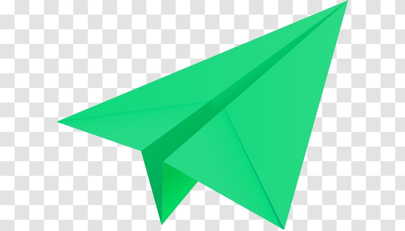 Paper Plane Airplane Clip Art - Origami - Green Cliparts Transparent PNG