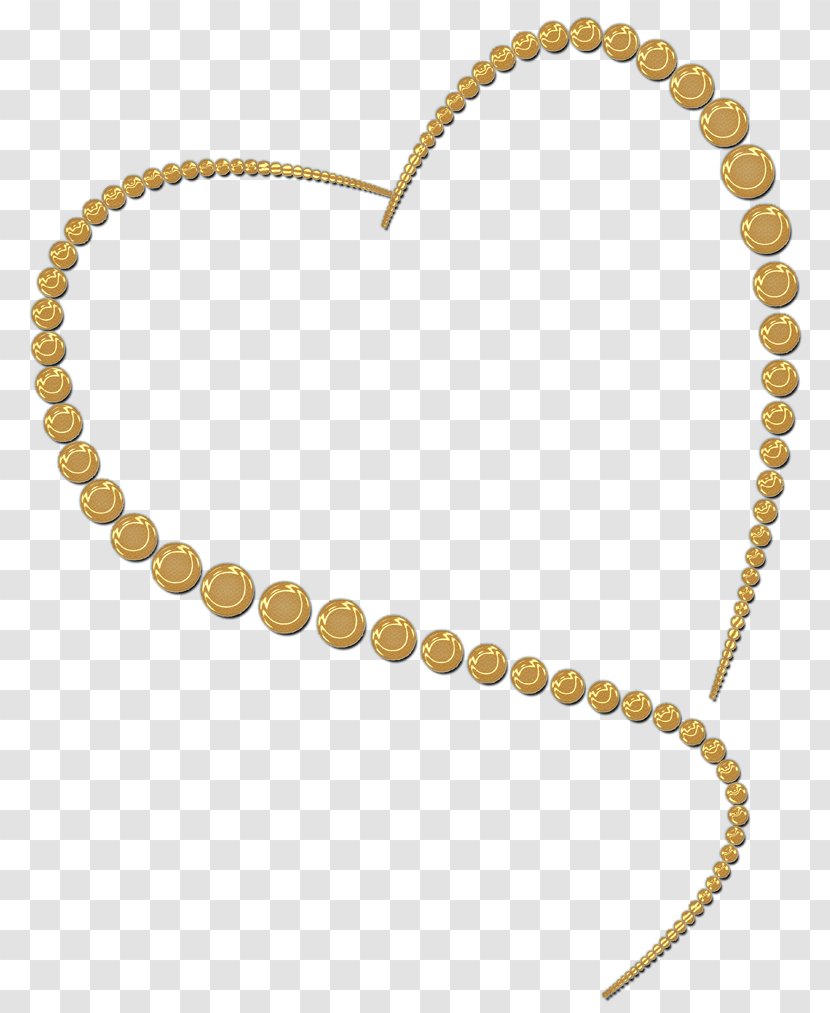 Gold Heart Jewellery Necklace Clip Art - GOLD HEART Transparent PNG