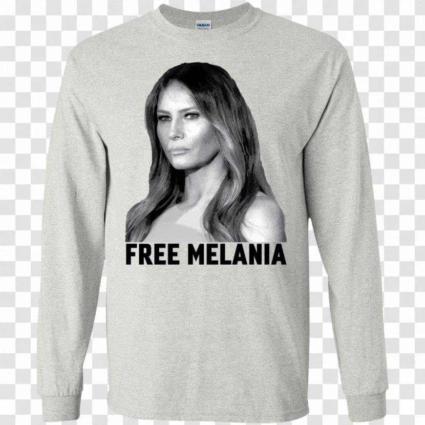 Melania Trump Long-sleeved T-shirt Hoodie - Joint Transparent PNG