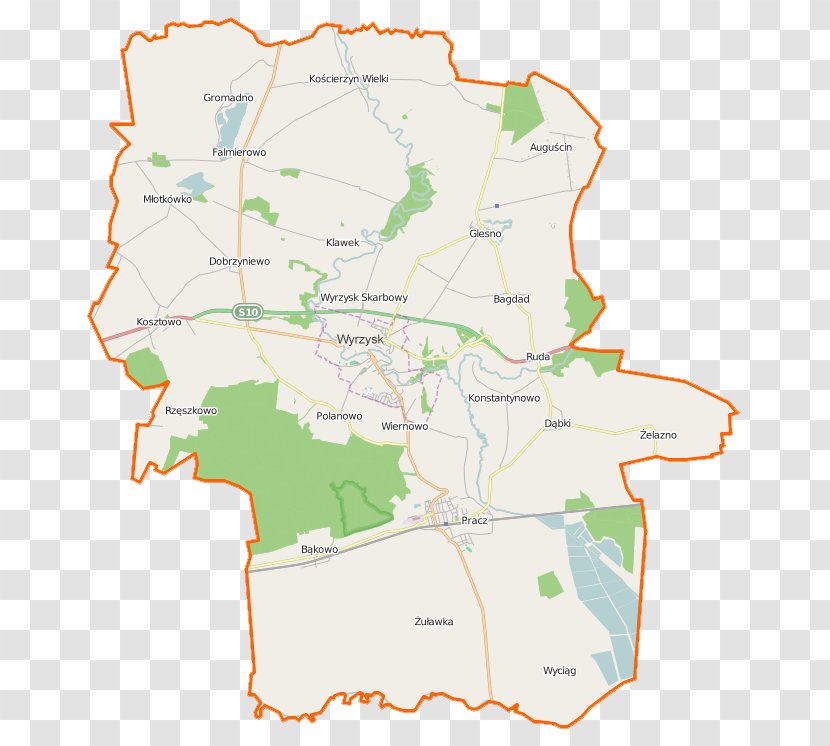 Wyrzysk Glesno Dobrzyniewo Locator Map - Land Lot Transparent PNG