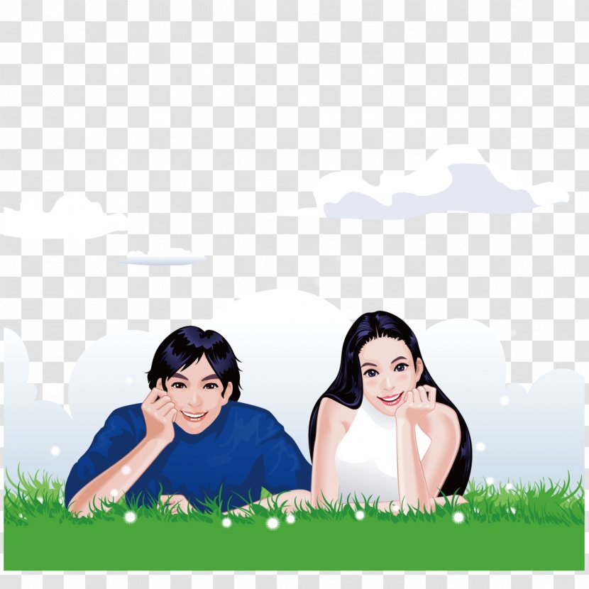 No Illustration - Friendship - Tummy Couple On The Grass Transparent PNG