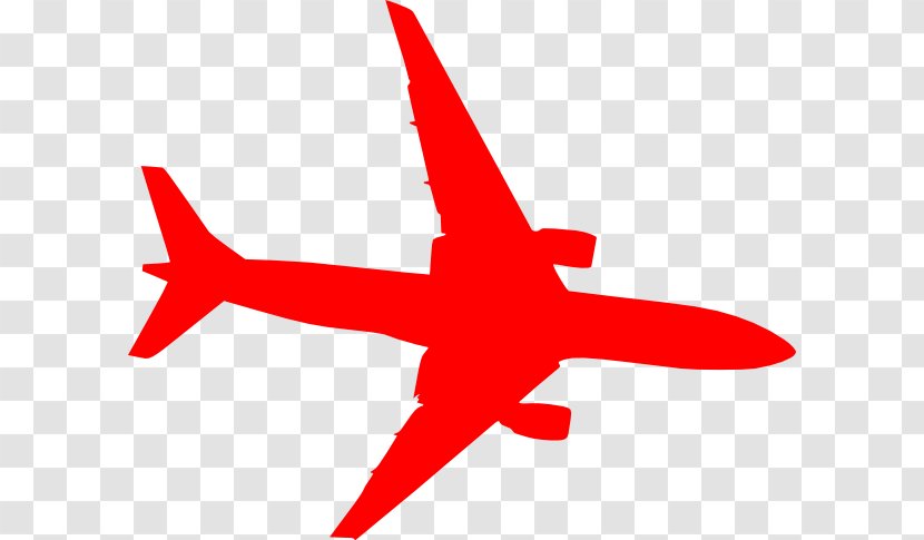 Airplane Silhouette Clip Art - Free Content - Red Cliparts Transparent PNG