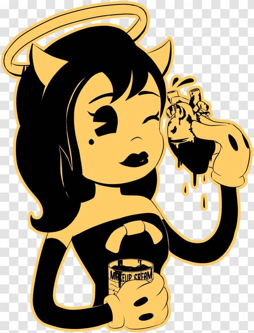 Bendy And The Ink Machine Digital Art DeviantArt Drawing - Vertebrate - Beauty Cream Transparent PNG