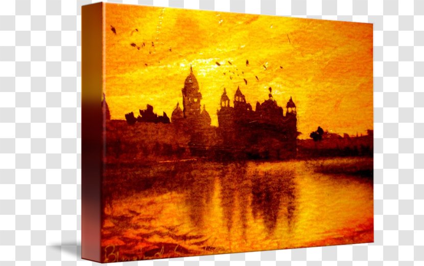 Golden Temple Sikhism Art - Picture Frame Transparent PNG