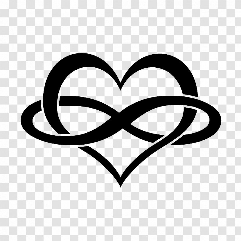 Infinity Symbol Heart Tattoo - Persevere Transparent PNG