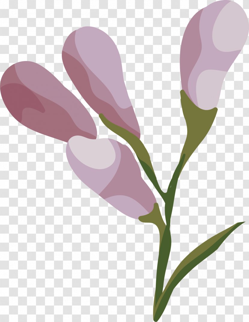 Clip Art Plant Stem Flowering Pink M Plants - Violet - Beautiful Flowers Transparent PNG