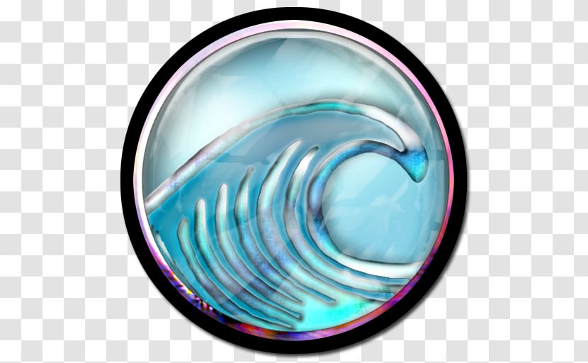 Circle Spiral Font - Aqua Transparent PNG
