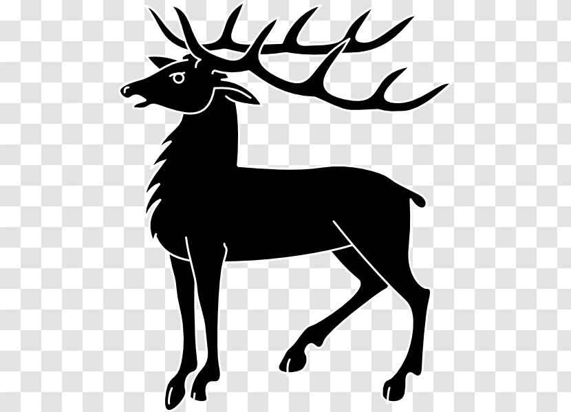 Reindeer Elk Horn Clip Art - Antler - Deer Head Silhouette Transparent PNG