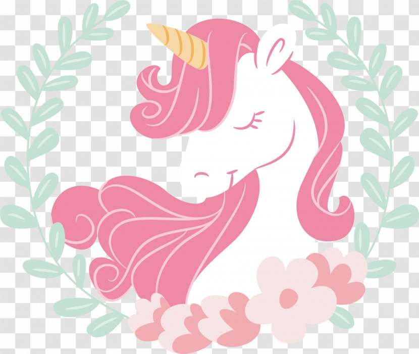 Unicorn Paper Drawing - Pattern - Pink Hair Transparent PNG