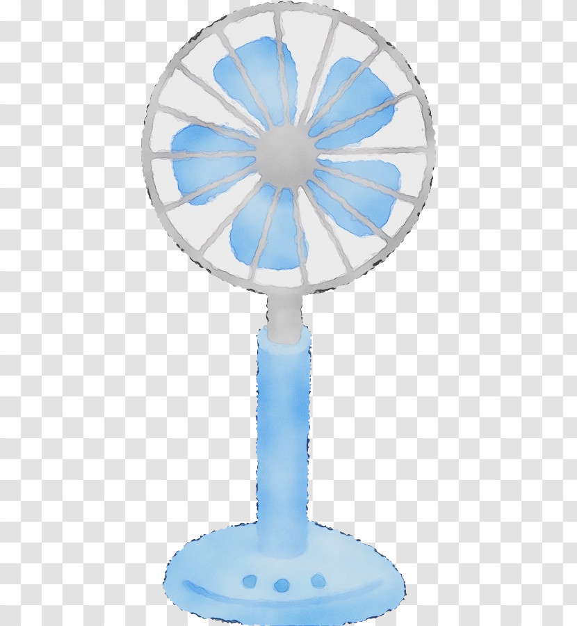 Mechanical Fan Blue Pedestal Transparent PNG