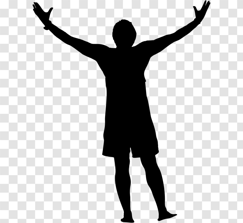 Silhouette Vitruvian Man Photography Clip Art - Male - Victory Vector Transparent PNG