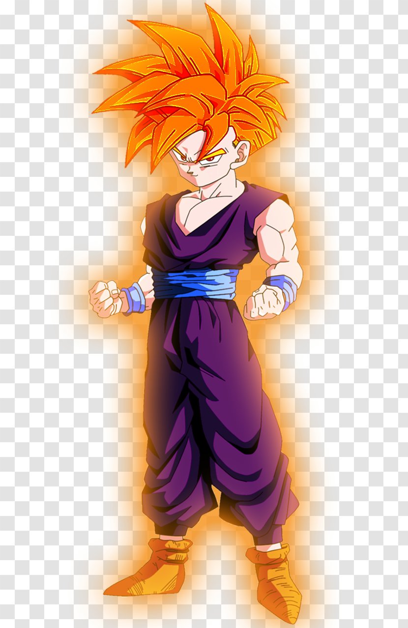 Gohan Goku Trunks Vegeta Raditz - Watercolor Transparent PNG