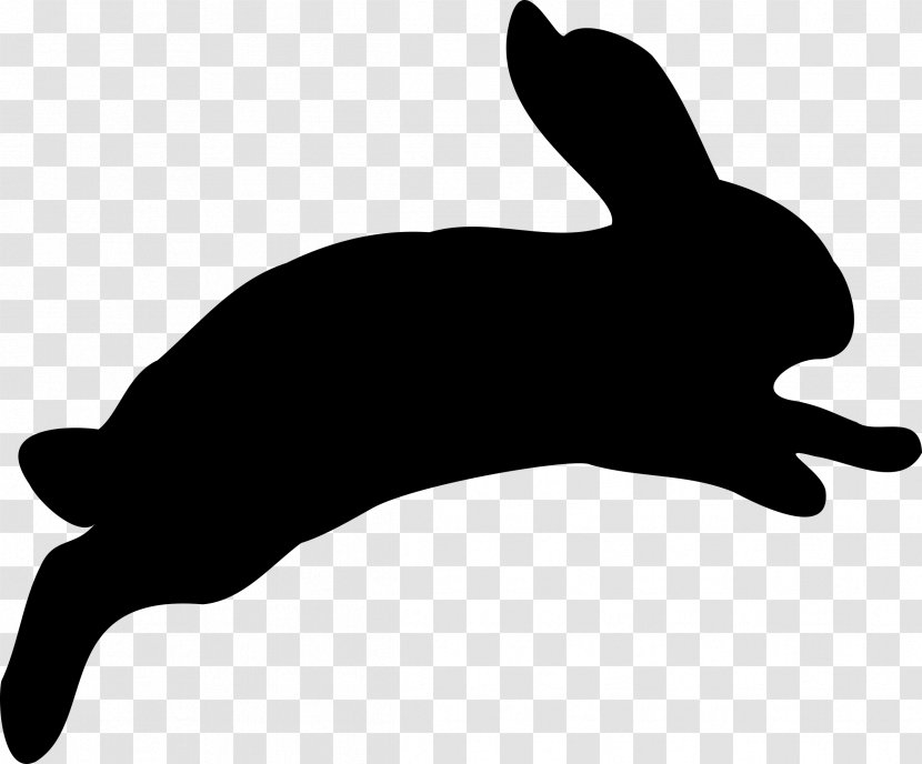 Easter Bunny Rabbit Show Jumping Silhouette Clip Art - Tail - Fast Vector Transparent PNG