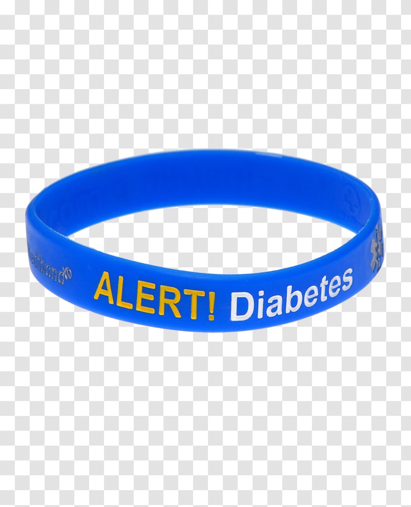 Wristband Bracelet Type 1 Diabetes Medical Identification Tags & Jewellery Mellitus - Electric Blue - Alert Symbol Transparent PNG
