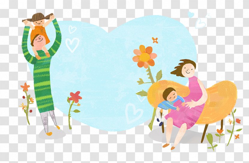 KB Insurance Co., Ltd. Pregnancy Clip Art - Kb Co Ltd - The Cartoon Illustrations Relax Family And Enjoy Themselves Transparent PNG
