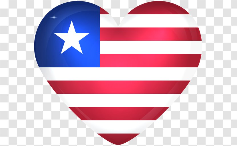 Flag Of Liberia National Stock Photography - Heart - Aime Pennant Transparent PNG