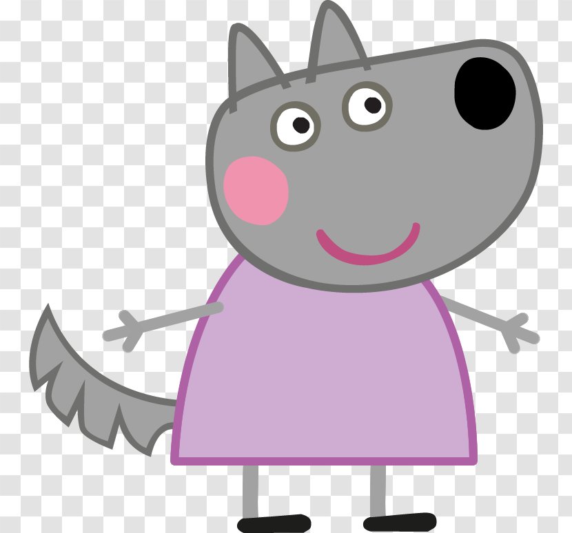 Daddy Pig Gray Wolf YouTube Drawing - Cat - Peppa Transparent PNG