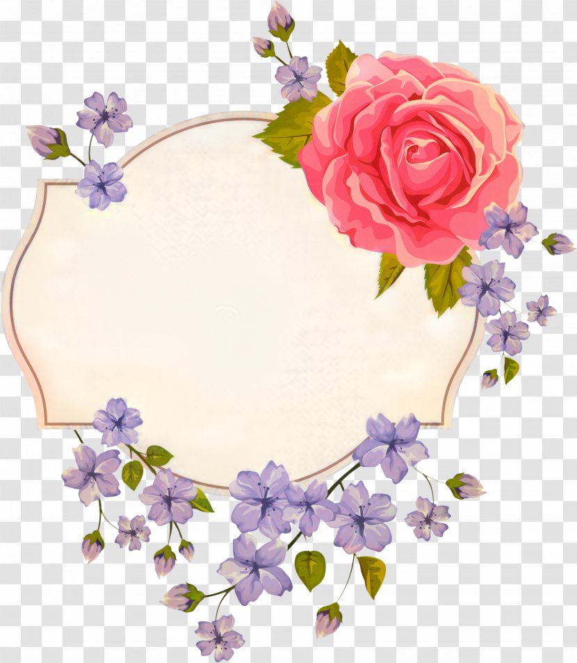 Picture Frames Flower Photo Frame Image Floral Design - Violet - Watercolor Painting Transparent PNG
