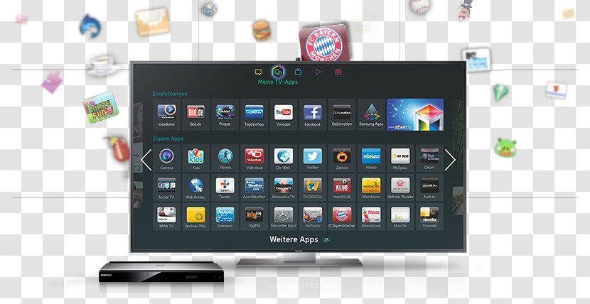 Smart TV Samsung LED-backlit LCD High-definition Television HDMI - Communication Device - Tv Transparent PNG