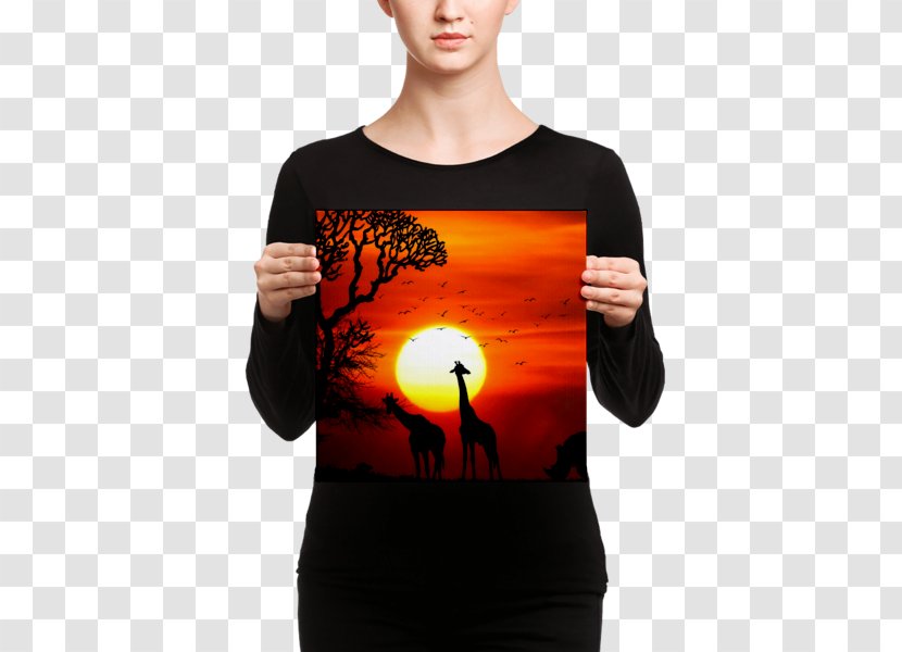 T-shirt Canvas Print Art Sleeve - Watercolor Painting Transparent PNG
