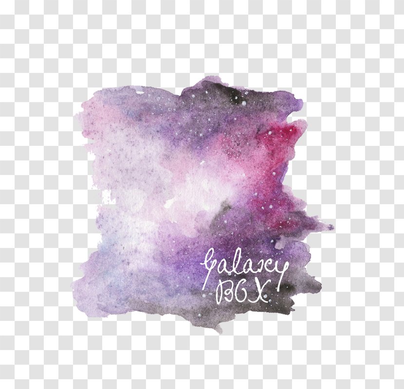 Watercolor Painting Image The Starry Night Paper - Galaxy - Text Input Box Transparent PNG