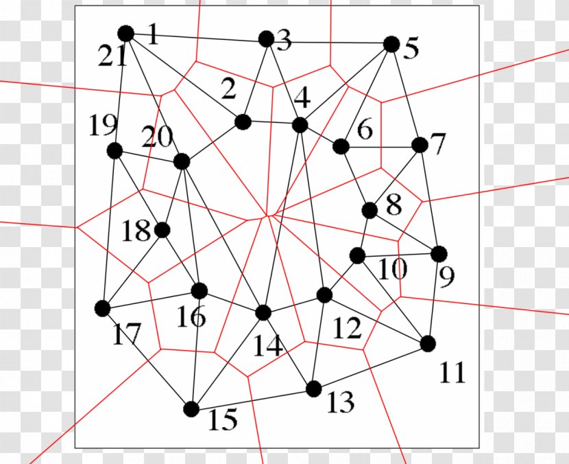 Delaunay Triangulation Voronoi Diagram Mathematics Line - Area Transparent PNG