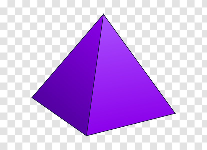 Triangle Pyramid Shape Mathematics Geometry - Purple - Pyramids Vector Transparent PNG
