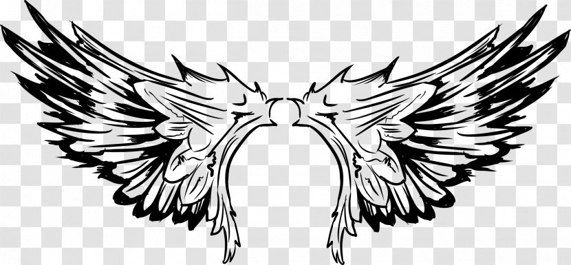 Vector Tattoo Bird Wings Of The Pro - Pattern Transparent PNG