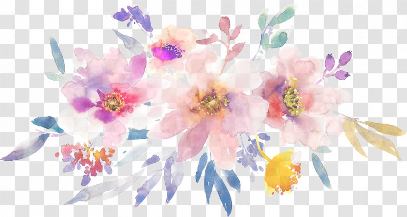 Floral Design - Watercolor Paint - Spring Cut Flowers Transparent PNG