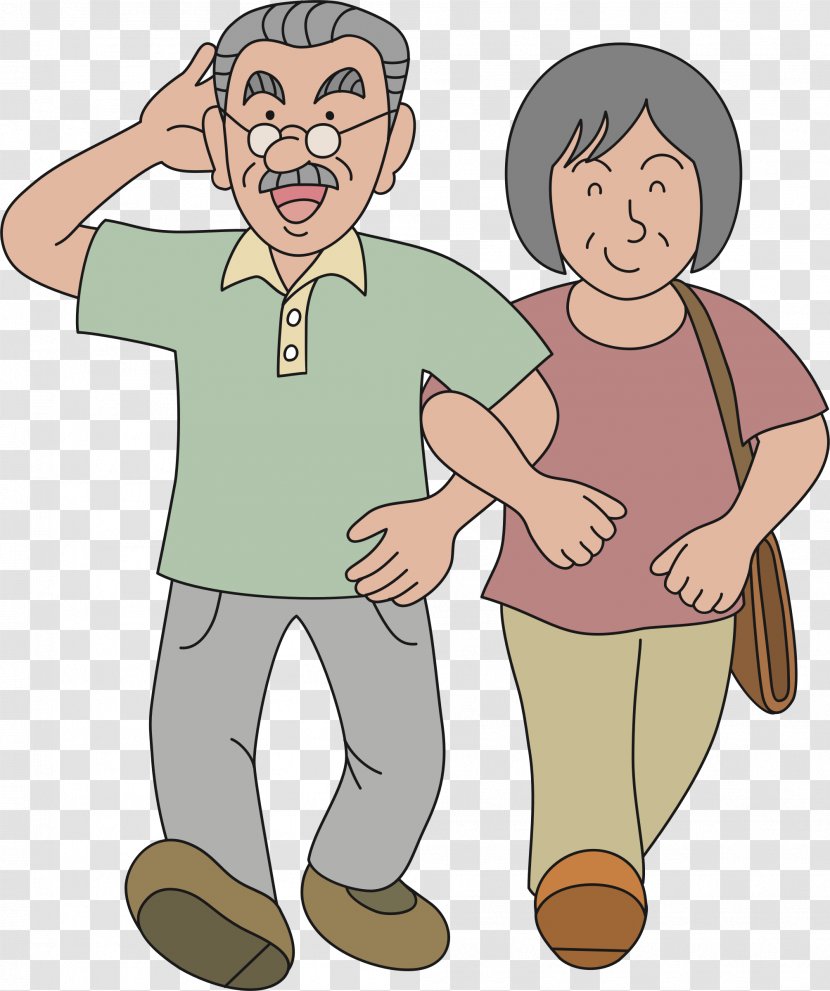 Grandfather Couple Clip Art - Heart - Walk Transparent PNG