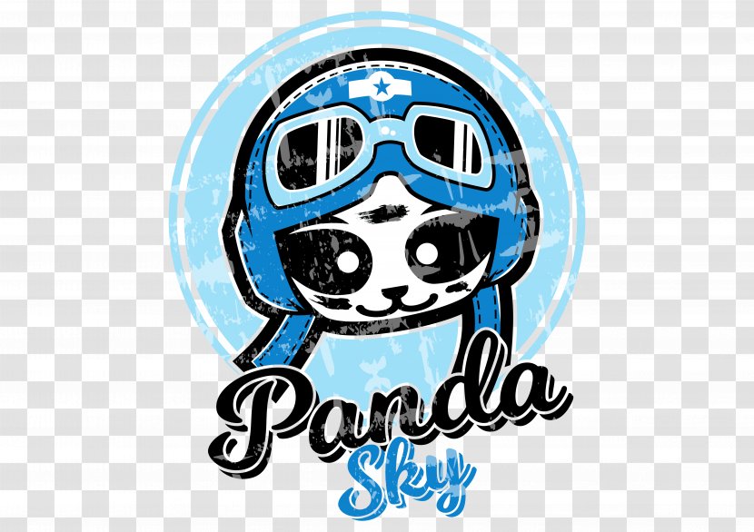 Giant Panda Cuteness Sky Logo Writing - OPEN SKY Transparent PNG