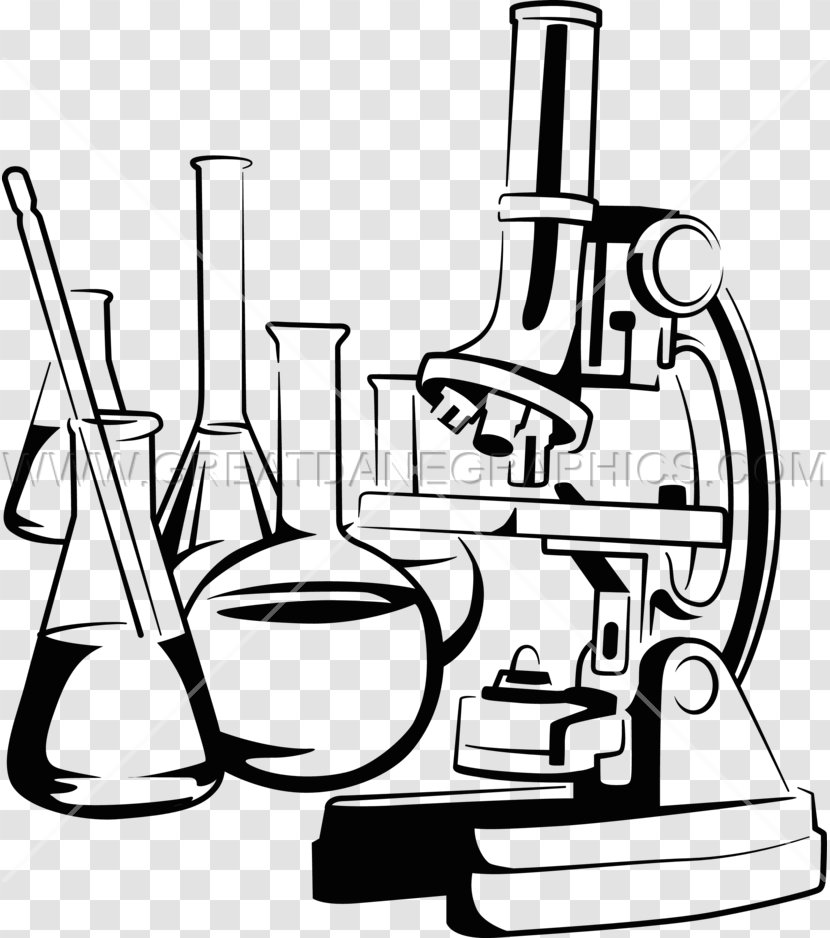 Line Art Printing Drawing Clip - Microscope - Clipart Transparent PNG