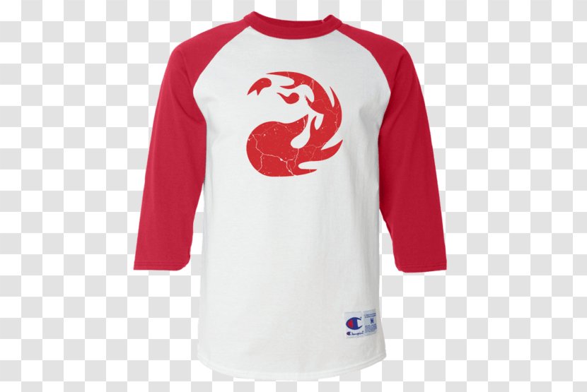 T-shirt Raglan Sleeve Champion - Red Transparent PNG