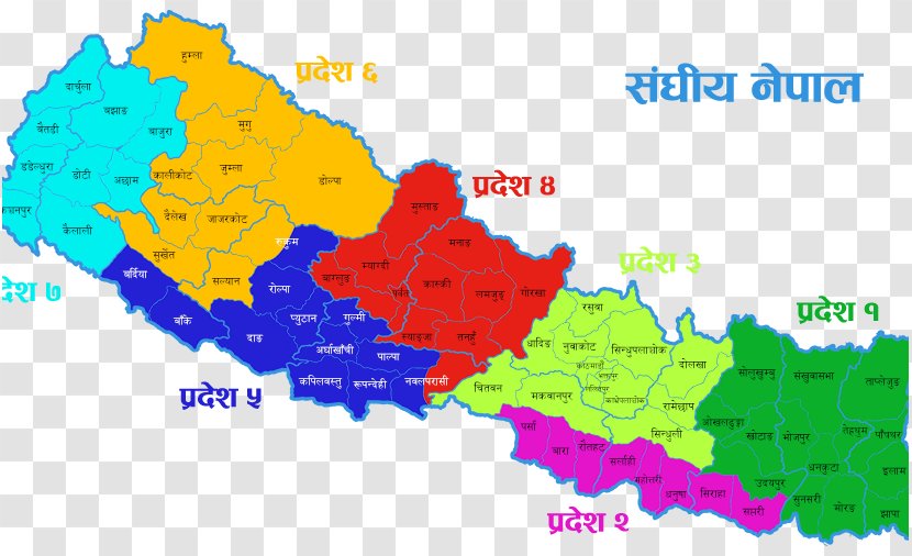 Provinces Of Nepal Province No. 7 Kathmandu Map Transparent PNG