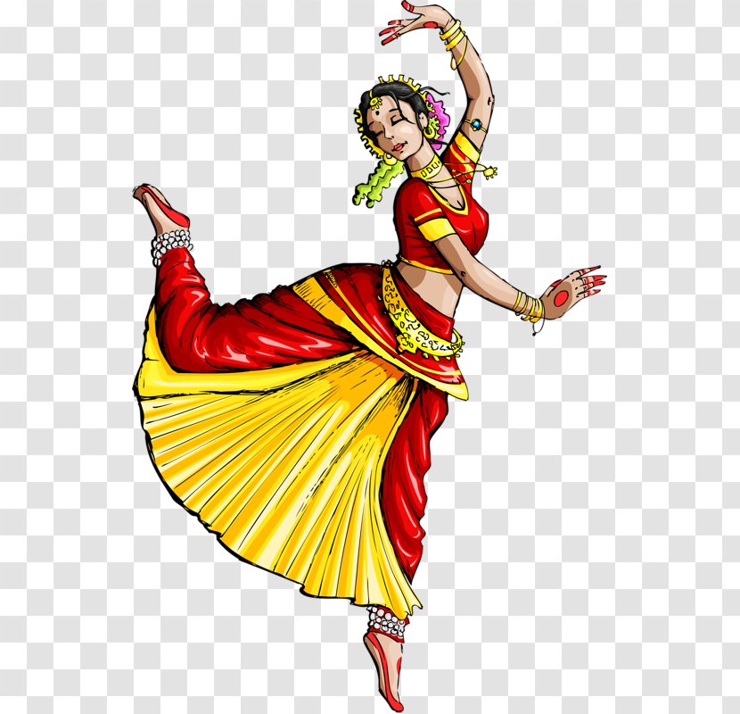 Dance In India Indian Classical Drawing - Art Transparent PNG
