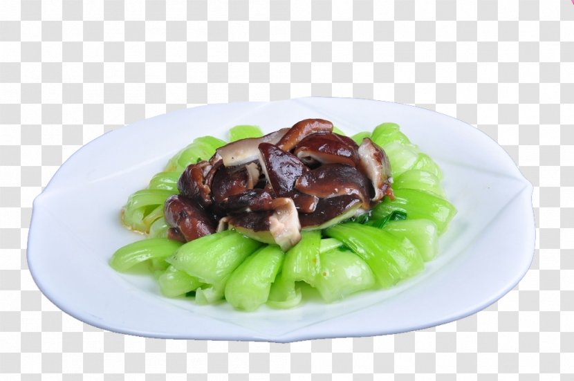 Vegetarian Cuisine Shiitake Chicken Soup Choy Sum - Grilled Mushrooms, Cabbage Transparent PNG