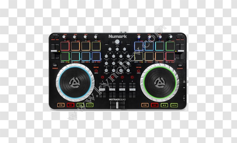 Numark Mixtrack Quad DJ Controller Pro III Industries Audio Mixers - Dj Console Transparent PNG