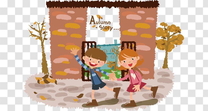 Download Graphic Arts - Play - Cute Kids Cartoon Autumn Tree Transparent PNG