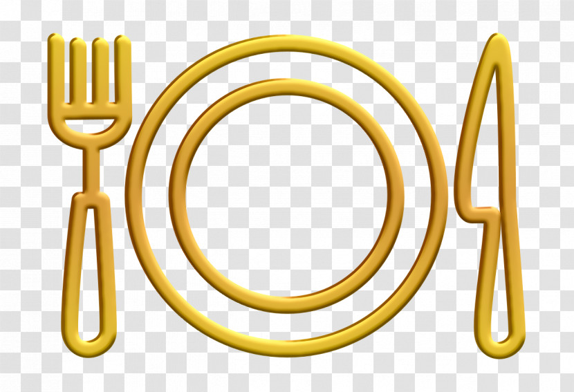 Eating Icon Lunch Icon Knife Fork And Plate Icon Transparent PNG