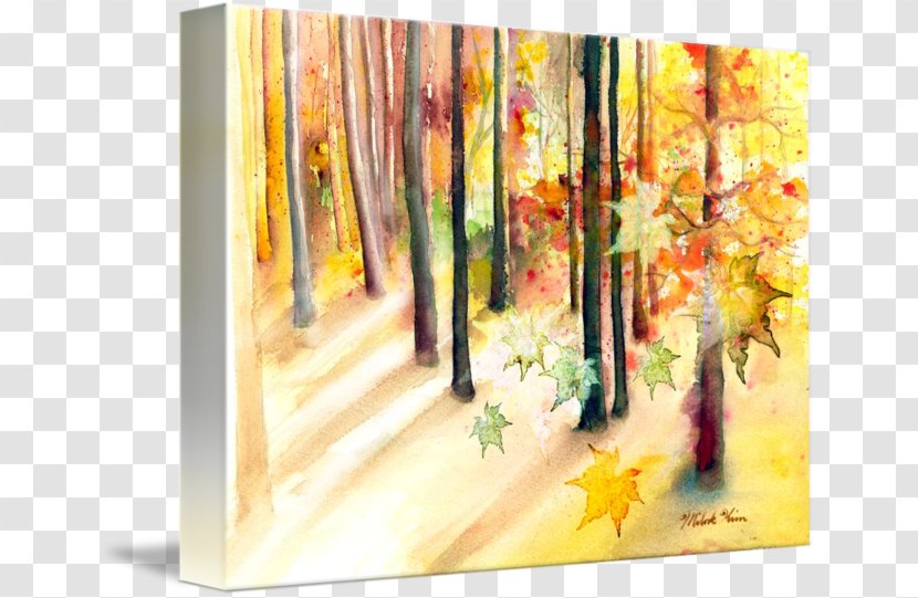 Watercolor Painting Art Gallery Wrap Tree - Modern - Mark Transparent PNG