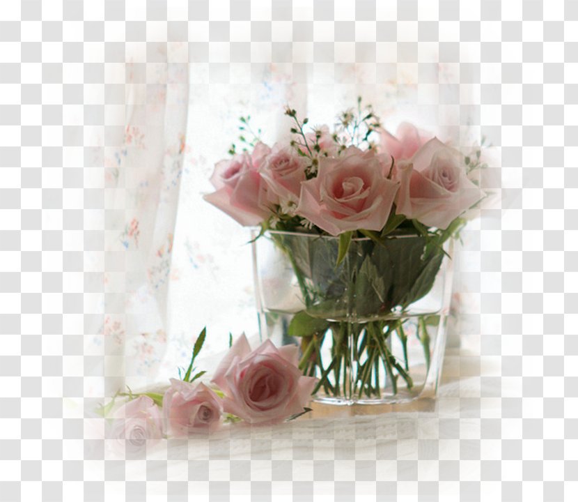 Pink Rose Flower Morning Pastel - Cut Flowers Transparent PNG